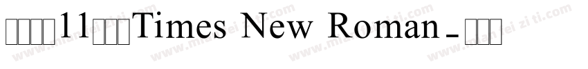 英语字体11号使用Times New Roman字体转换